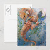 Sleepy Sea Horse Postkarte (Vorne/Hinten)