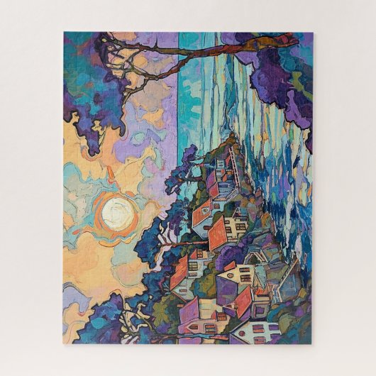 Sleepy Seaside Town Puzzle (Vertikal)