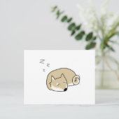 Sleepy Shiba Postkarte (Stehend Vorderseite)
