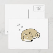 Sleepy Shiba Postkarte (Vorne/Hinten)
