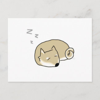 Sleepy Shiba Postkarte