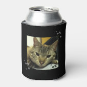Sleepy Siamese Tabby Cat Can Cooler Dosenkühler (Kanne Vorderseite)