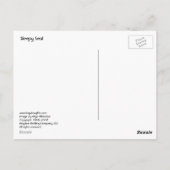 Sleepy Siegel Postkarte (Rückseite)