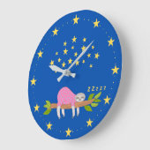 Sleepy Sloth Acrylic Wall Clock Große Wanduhr (Winkel)
