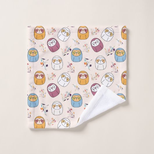 Sleepy Sloth Badhandtuch Set (Waschlappen)