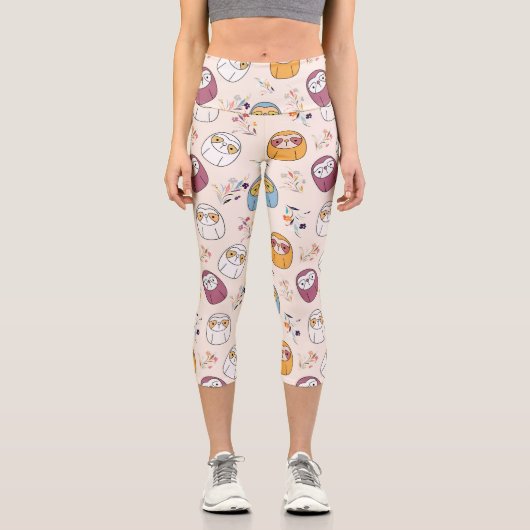 Sleepy Sloth Capri Leggings (Vorderseite)