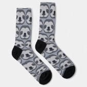 Sleepy Sloth Faces Pattern Socken (Rechts)