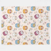 Sleepy Sloth Fleecedecke (Vorderseite (Horizontal))