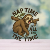 Sleepy Sloth Funny Acrylschild (Neutral)