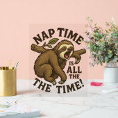 Sleepy Sloth Funny Acrylschild (Hochzeit)
