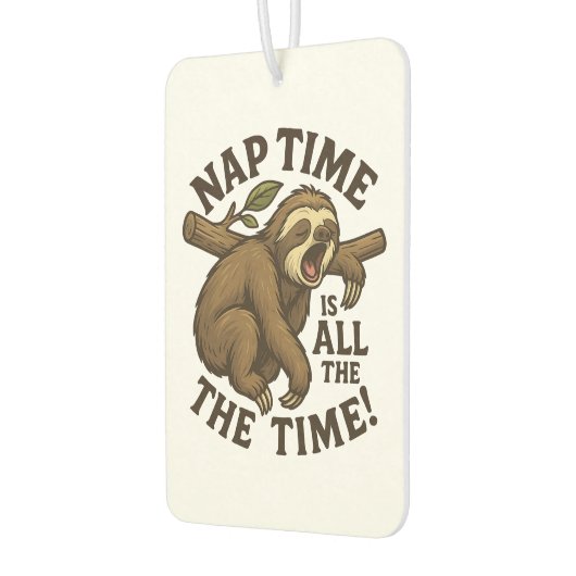 Sleepy Sloth Funny Autolufterfrischer (Links)