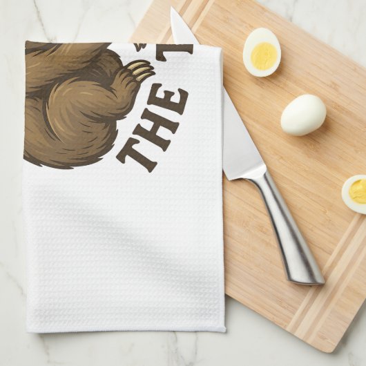 Sleepy Sloth Funny Geschirrtuch (Viertel Falte)