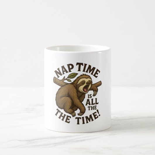 Sleepy Sloth Funny Kaffeetasse (Mittel)