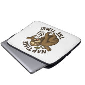 Sleepy Sloth Funny Laptopschutzhülle (Vorne Knopf)