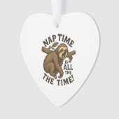 Sleepy Sloth Funny Ornament (Vorderseite)