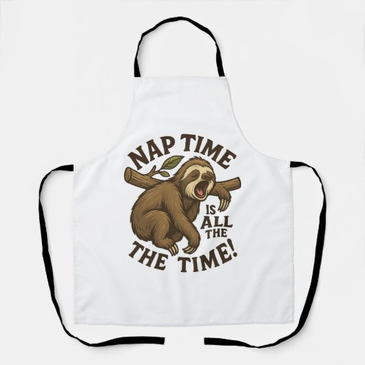Sleepy Sloth Funny Schürze (Vorderseite)