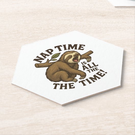 Sleepy Sloth Funny Untersetzer (angewinkelt)
