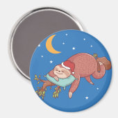 Sleepy Sloth Magnet (Vorderseite/Rückseite)