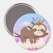 Sleepy Sloth Magnet (Vorderseite/Rückseite)