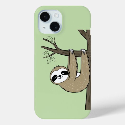 Sleepy Sloth on Branch - Entspannen Sie grün Case-Mate iPhone Hülle (Rückseite)