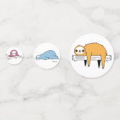 Sleepy Sloth Table Confetti Konfetti (Rückseiten)