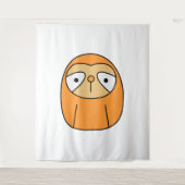 Sleepy Sloth Wandteppich (Vorderseite)