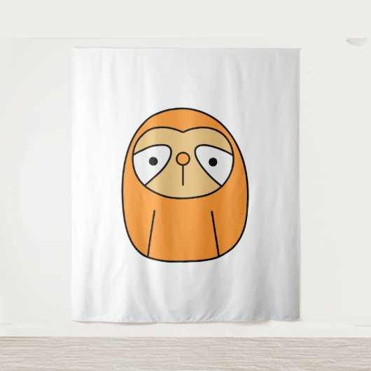 Sleepy Sloth Wandteppich (Vorderseite)