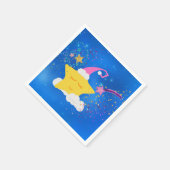 Sleepy Star Blue Starry Sky Serviette (Ecke)