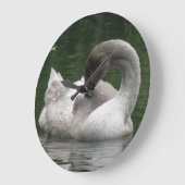 Sleepy Swan Clock Große Wanduhr (Winkel)