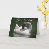 Sleepy Swan Custom Birthday Card Karte (Gelbe Blume)