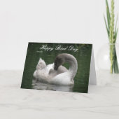 Sleepy Swan Custom Birthday Card Karte (Vorderseite)