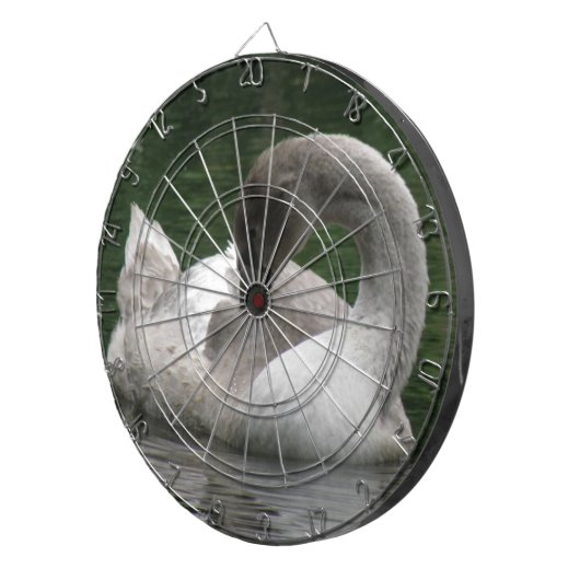 Sleepy Swan Dart Board Dartscheibe (Vorderseite rechts)