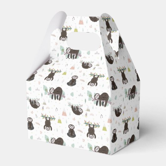 Sleepy Sweet Sloth Pattern Geschenkschachtel (Vorderseite)