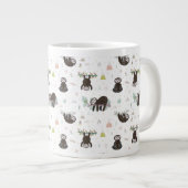 Sleepy Sweet Sloth Pattern Jumbo-Tasse (Vorderseite Rechts)