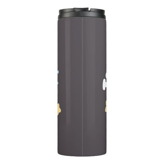 Sleepy Taurus Bunny Pattern - Zodiac Thermosbecher (Rückseite)