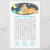 Sleepy Teddy Bär Baby Shooter Word Search Game (Vorderseite)