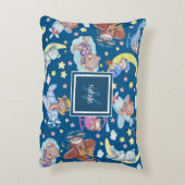 Sleepy Teddy Bars träumen von fliegenden Flugzeuge Dekokissen (Rückseite(Vertikal))