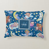 Sleepy Teddy Bars träumen von fliegenden Flugzeuge Dekokissen (Rückseite)