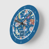 Sleepy Teddy Bars träumen von fliegenden Flugzeuge Runde Wanduhr (Winkel)