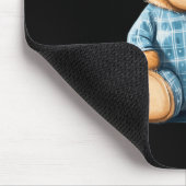 Sleepy Teddy Bear In Cute Pajama Outfit Mousepad (Ecke)