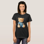 Sleepy Teddy Bear In Cute Pajama Outfit T-Shirt (Vorne ganz)