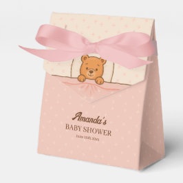 Sleepy Teddy Bear Light Pink Baby Dusche Geschenkschachtel