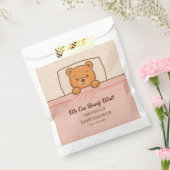 Sleepy Teddy Bear Light Pink Baby Dusche Geschenktütchen (Versiegelt)