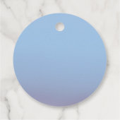 Sleepy Teddy Bear Moon Soft Blue Baby Shower Geschenkanhänger (Rückseite)