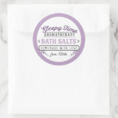 Sleepy Time Bath Salt Labels nach Maß Runder Aufkleber (Tasche)