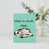 Sleepy Time Cat Postkarte (Stehend Vorderseite)