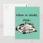 Sleepy Time Cat Postkarte (Vorne/Hinten)