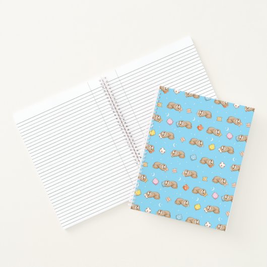 Sleepy Time Sloth Pattern Notizblock (Innenseite)