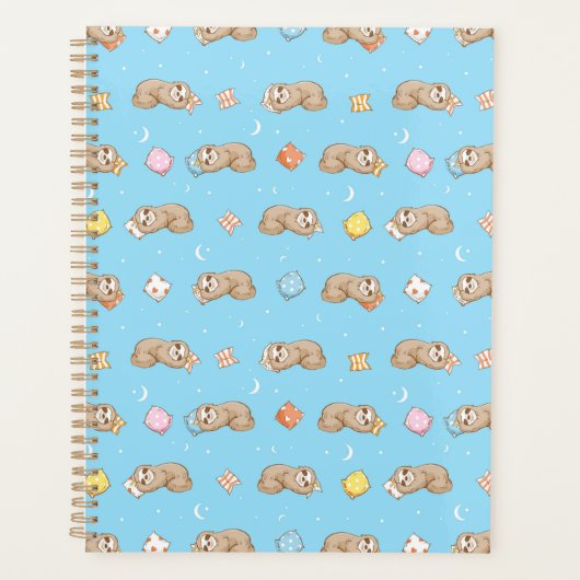 Sleepy Time Sloth Pattern Planer (Vorderseite)