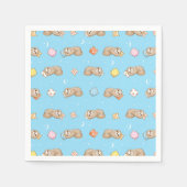 Sleepy Time Sloth Pattern Serviette (Vorderseite)